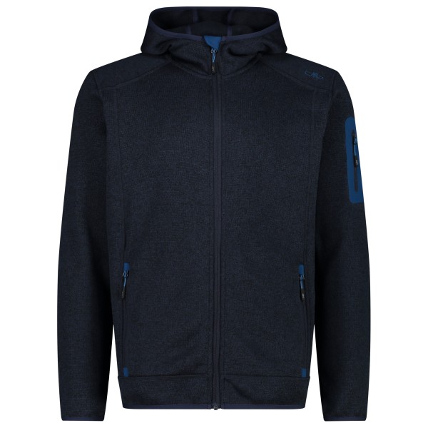 CMP - Jacket Fix Hood Jacquard Knitted 3H60847N - Fleecejacke Gr 46;48;50;52;54;56;58;60 blau;grau von CMP