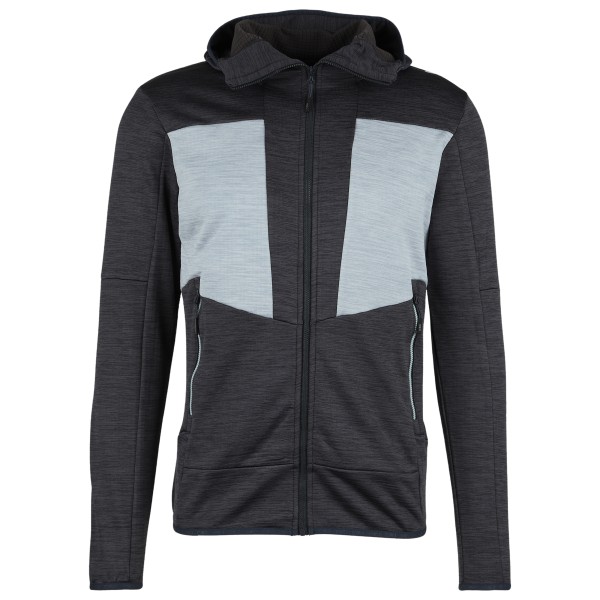 CMP - Jacket Fix Hood Melange Grid Tech - Fleecejacke Gr 50 grau/schwarz von CMP