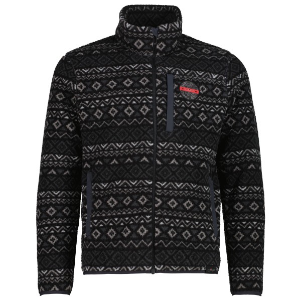 CMP - Jacket Printed Sherpa Fur - Fleecejacke Gr 48 schwarz von CMP