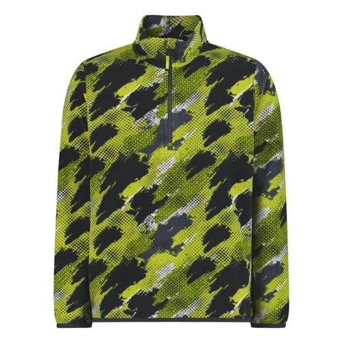 CMP Jungen Fleecepullover Funktionsshirt Half Zip Second Layer Kid Sweat, Farbe:Grün, Größe:128, Artikel:-02ZS Acid/Black von CMP