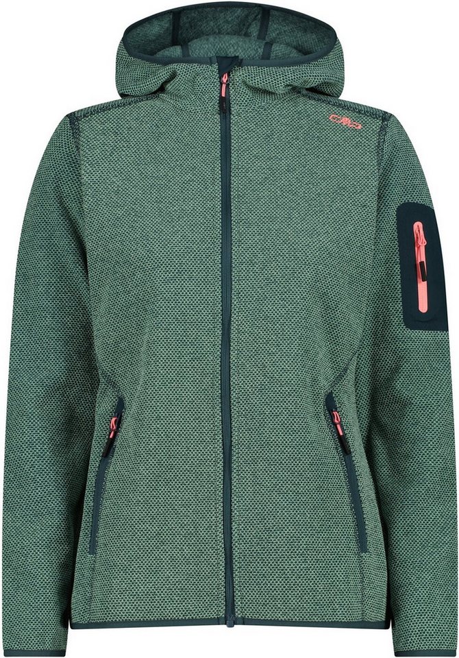 CMP Kapuzensweatjacke WOMAN JACKET FIX HOOD TREK GREEN-JADE von CMP