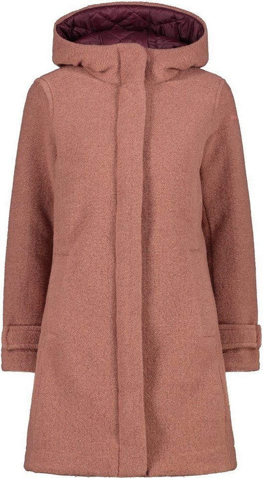 CMP Kapuzensweatshirt WOMAN COAT FIX HOOD QUARZO von CMP