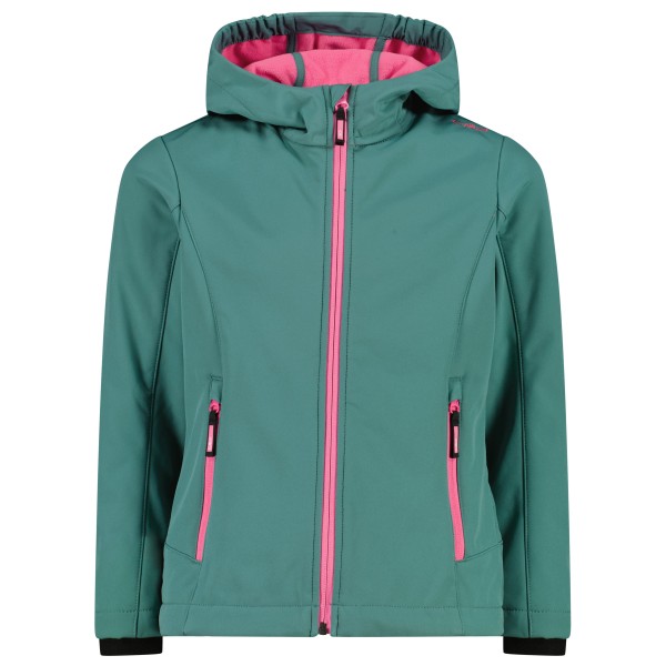 CMP - Kid's Jacket Fix Hood 3A29385 - Softshelljacke Gr 92 türkis von CMP