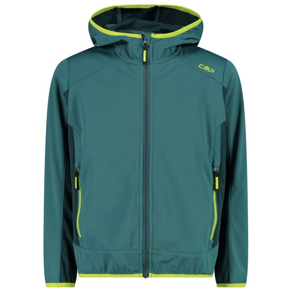 CMP - Kid's Jacket Fix Hood - Softshelljacke Gr 164 türkis von CMP