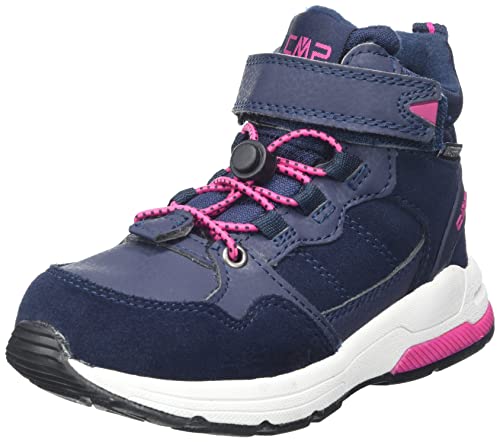 CMP Unisex Kinder Kids Hadil Leather Wp Urban Shoes Sneaker, Black Blue, 30 EU von CMP