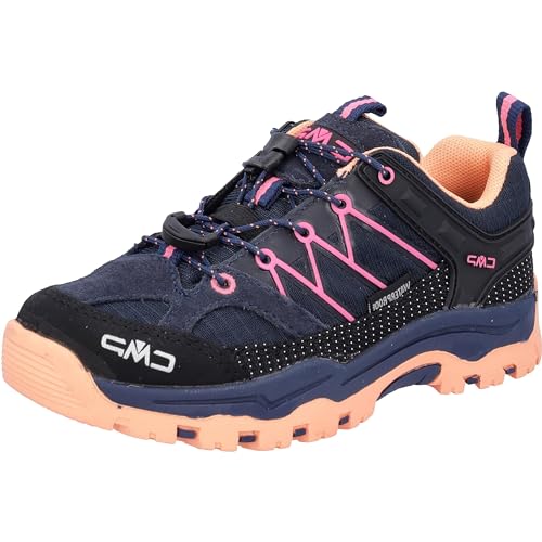 CMP Unisex Kinder Kids Rigel Low Shoes Wp Trekking-Schuhe, Blau Orange Pink B Blue Sunrise, 41 EU von CMP