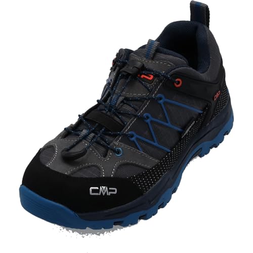 CMP Kids Rigel Low Trekking Shoes Wp Unisex Kinder Trekking-Schuhe, Grau Meeresblau Graffite Oltremare, 33 EU von CMP