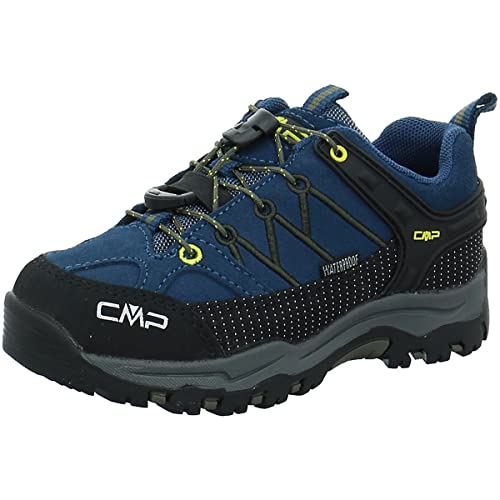 CMP Kids Rigel Low Trekking Shoes Wp Jungen Trekking-Schuhe , Blau Gelb Blue Ink Yellow, 39 EU von CMP
