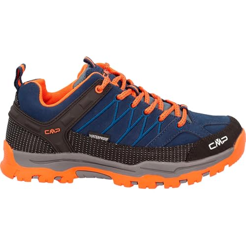 CMP Kids Rigel Low Trekking Shoes Wp Unisex Kinder Trekking-Schuhe, B Blue Arancio, 29 EU von CMP