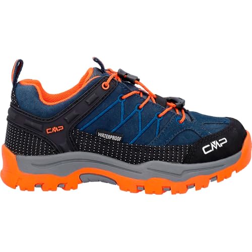 CMP Kids Rigel Low Trekking Shoes Wp Unisex Kinder Trekking-Schuhe, B Blue Arancio, 37 EU von CMP