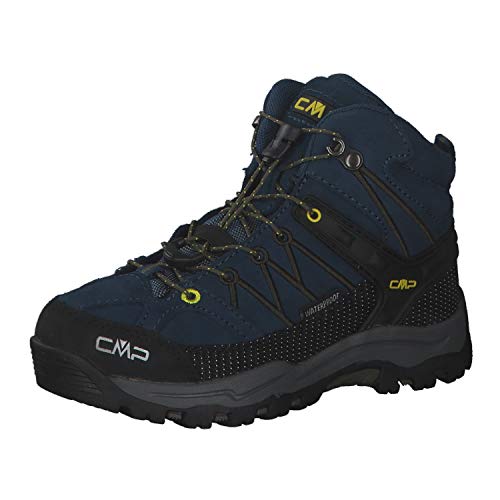 CMP Kids Rigel Mid Shoe Wp Trekking Shoes, Blue Ink Yellow, 34 EU von CMP