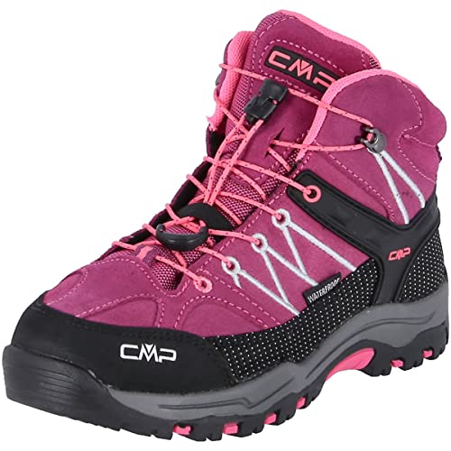 CMP Unisex Kinder Kids Rigel Mid Trekking Shoes Wp Trekking-Schuhe, Rosa Fluo Pink Berry Pink Fluo, 32 EU von CMP