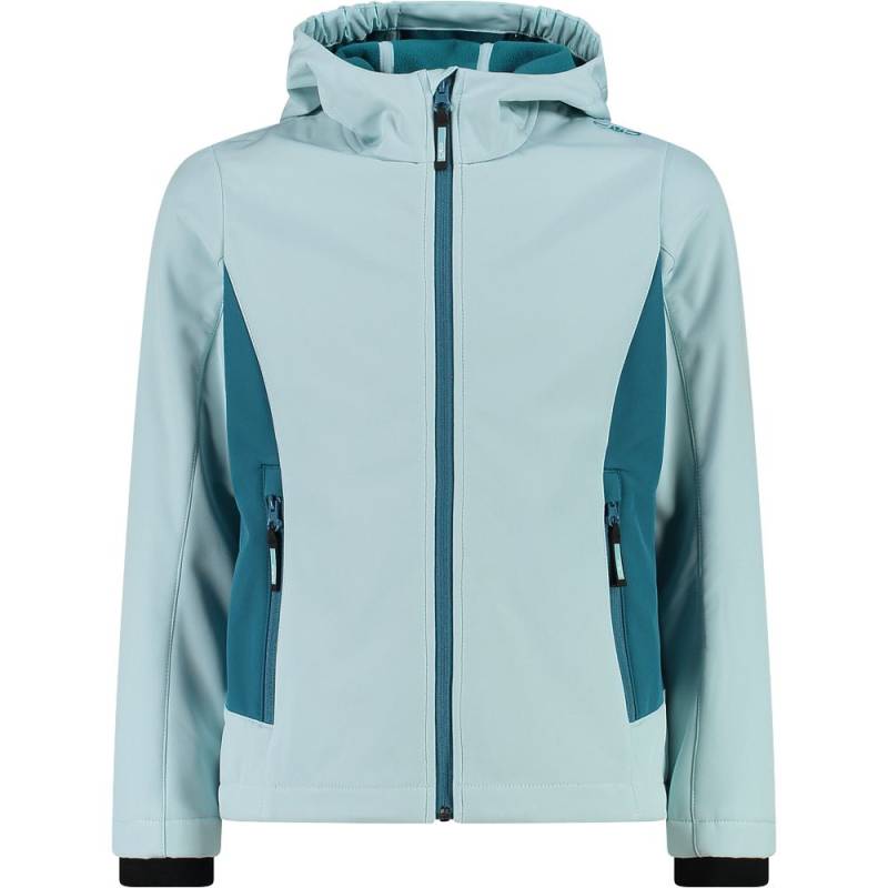 CMP Kinder G Jacket Fix Hood acqua-teal Hardshelljacke 128 von CMP
