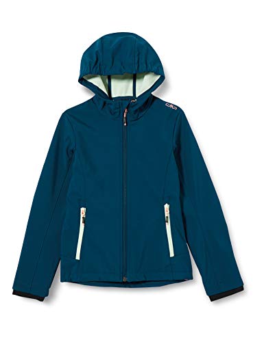 CMP Kinder Softshell Hoodie Jacke, blue-acqua, 128 von CMP