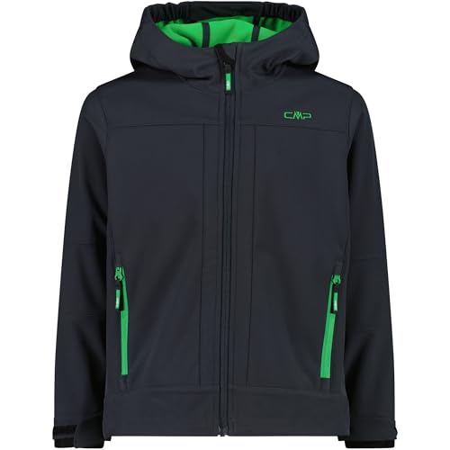 CMP Kinder Softshell Hoodie Jacke, antracite-deep mint, 140 von CMP
