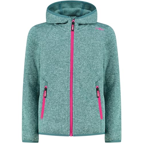 CMP Kinder Strick Fleece Jacke, salmone-bianco, 128 von CMP