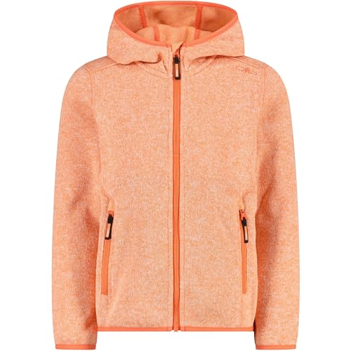 CMP Kinder Strick Fleece Jacke, salmone-bianco, 140 von CMP