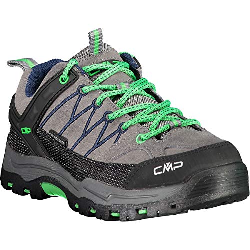 CMP Kinder Trekking Schuhe Rigel Low WP 3Q13244 Graffite-Verde Fluo 29 von CMP