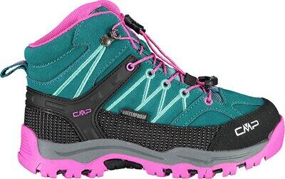 CMP Kinder Trekkingstiefel Kinder Trekkingschuhe Kids Rigel Mid Trekking LAKE-PINK FLUO - Gr. - 37 von CMP