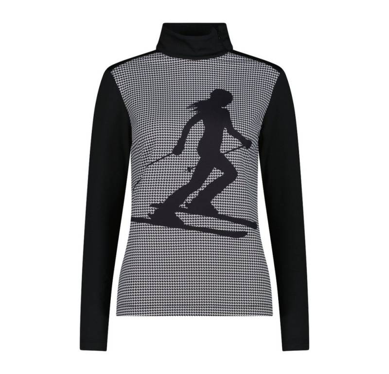 CMP Langarmshirt CMP Gedruckter Stehkragenpullover aus Softech für Damen von CMP