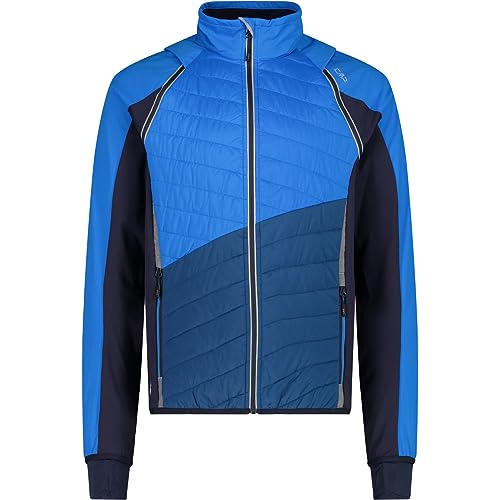 CMP M Jacket Detachable Blau - PrimaLoft Warme atmungsaktive Herren Softshell Jacke, Größe 48 - Farbe River - B.Blue von CMP