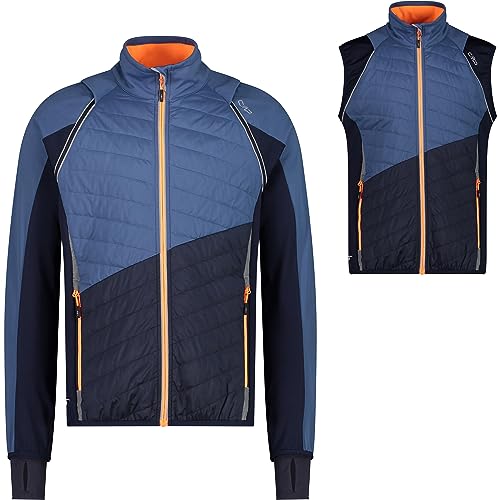 CMP M Jacket Detachable Blau - PrimaLoft Warme atmungsaktive Herren Softshell Jacke, Größe 54 - Farbe Bluestone von CMP