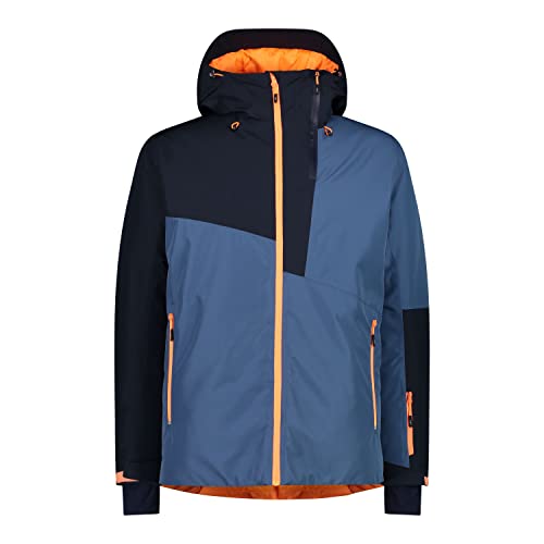 CMP M Jacket Fix Hood Ix Blau - PrimaLoft Wasserdichte warme Herren Skijacke, Größe 54 - Farbe Bluestone von CMP