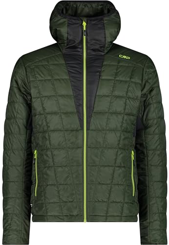 CMP M Jacket Fix Hood Polyester 20d Grün - PrimaLoft Warme ultraleichte Herren PrimaLoft Isolationsjacke, Größe 48 - F von CMP