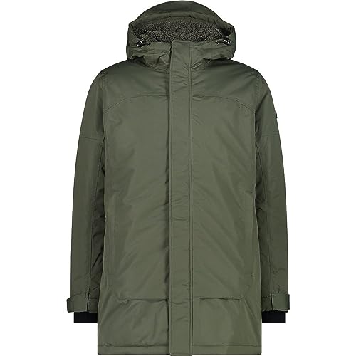 CMP M Parka Fix Hood Grün - Wasserdichter warmer Herren Parka, Größe 48 - Farbe Oil Green von CMP