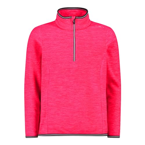 CMP Mädchen Fleecepullover Half Zip Second Layer Kid G Sweat, Farbe:Pink, Größe:116, Artikel:-B354 Melange Gloss pink von CMP