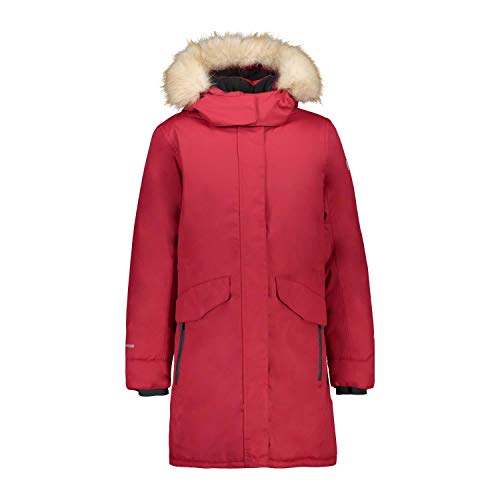 CMP Mädchen Mantel Girl Long Jacket Snaps Hood 30K1405 Magenta 140 von CMP