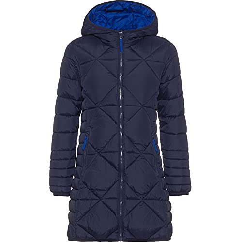 CMP Mädchen Nylon Long Coat Hooded, Schwarz Blau, 98 von CMP