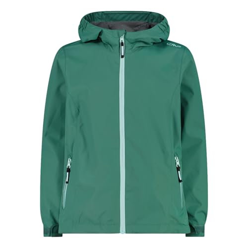 CMP Mädchen Regenjacke Outdoorjacke Jacket Fix Hood, Farbe:Grün, Größe:140, Artikel:-E811 Agave von CMP