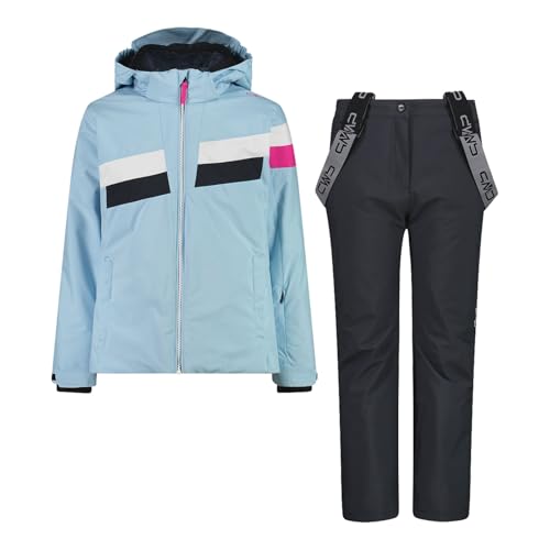 CMP Mädchen Skiset Skihose Skijacke Kid Set Jacket and Pant, Farbe:Himmelblau, Größe:140, Artikel:-L441 skylight von CMP