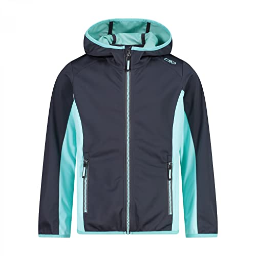 CMP Mädchen Fixed Hood Softshelljacke, Titan, 140 von CMP