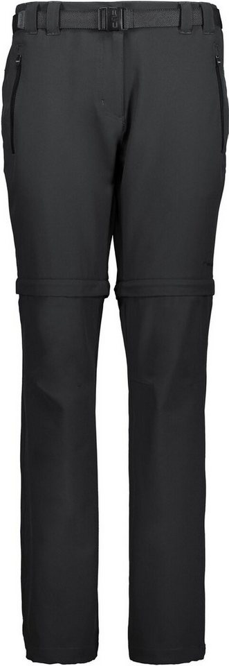 CMP Outdoorhose WOMAN ZIP OFF PANT NERO von CMP
