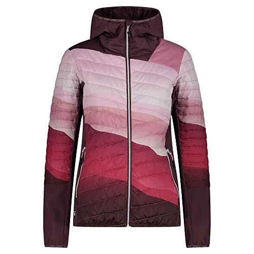 CMP PFC-freie Hybrid-Damenjacke mit recyceltem Primaloft, fard-plum,36 von CMP