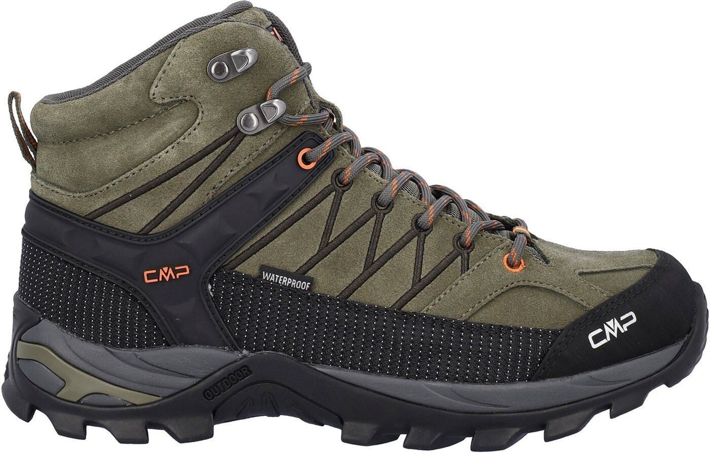 CMP RIGEL MID TREKKING SHOES WP OLIVE-FLAME Trekkingschuh von CMP