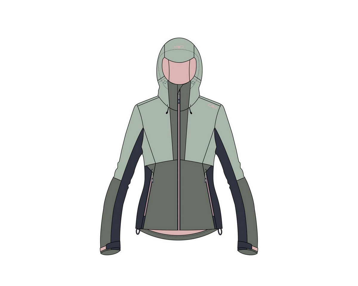 CMP Regenjacke CMP Damen Jacke WOMAN JACKET FIX HOOD 34Z6526 von CMP