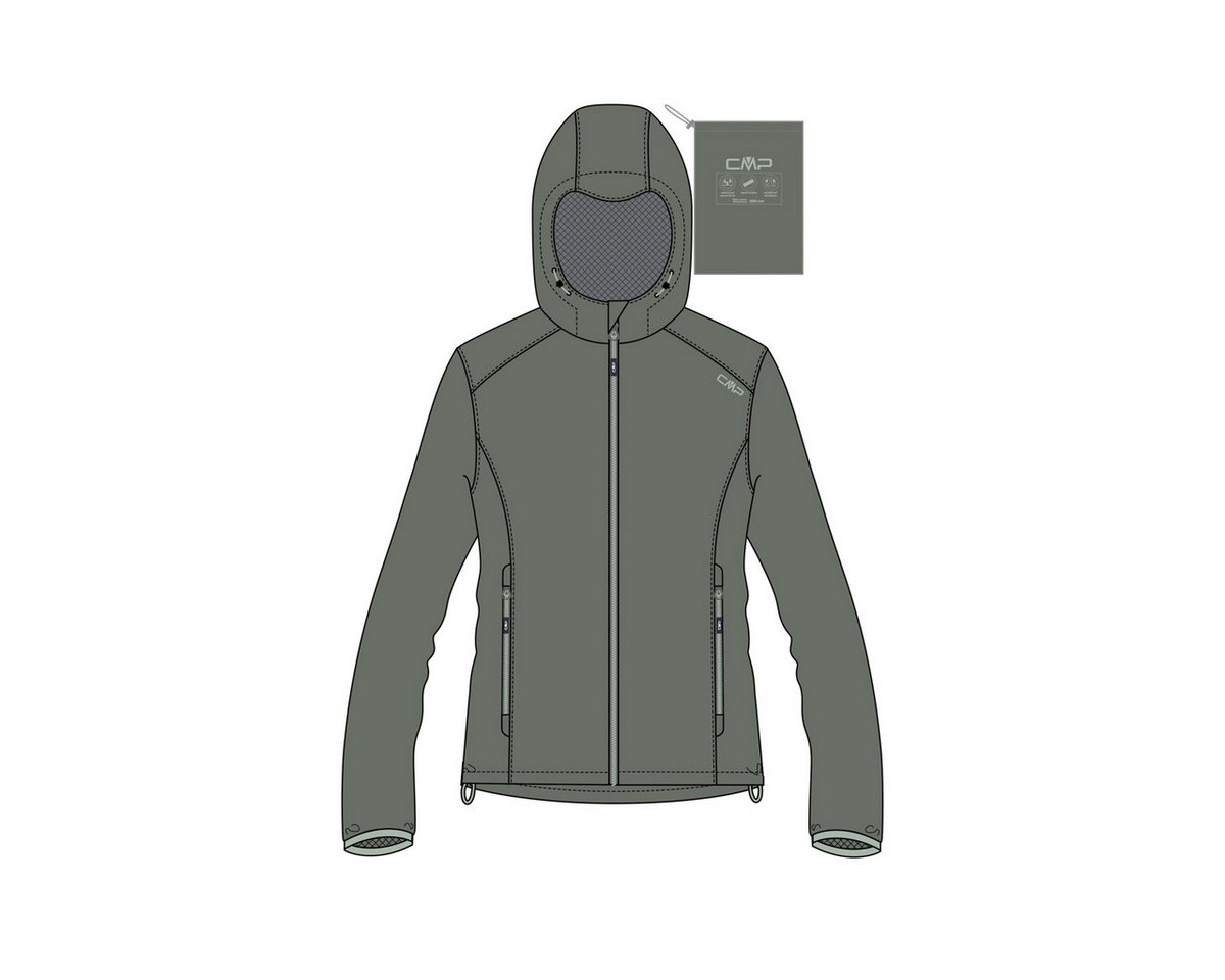 CMP Regenjacke CMP Damen Regenjacke Woman Rain Jacket Fix Hood 33X7496 von CMP
