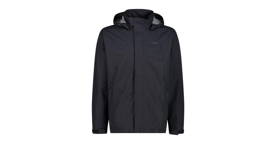 CMP Regenjacke MAN JACKET SNAPS HOOD NERO von CMP