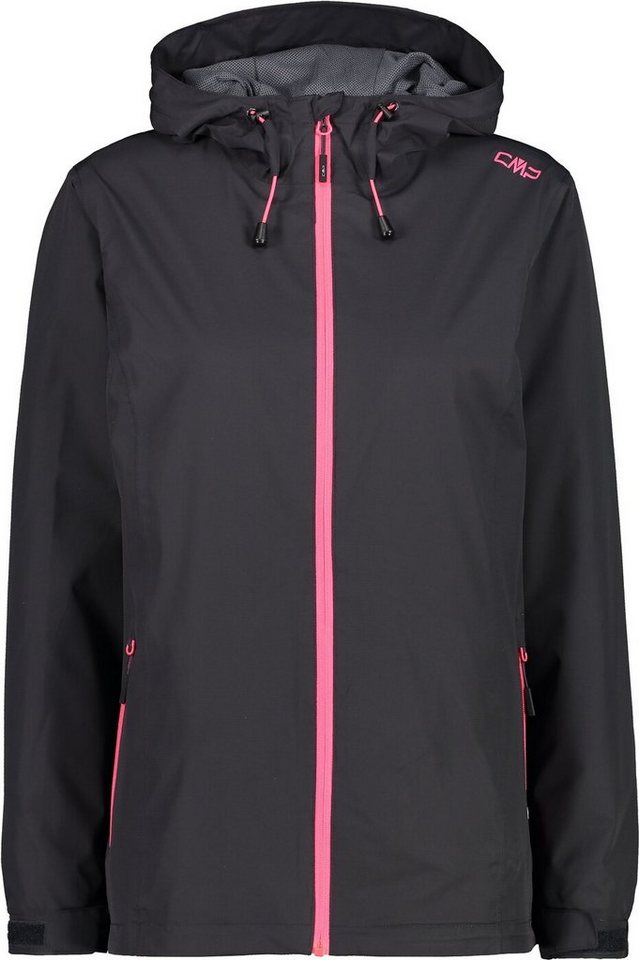 CMP Regenjacke WOMAN JACKET FIX HOOD ANTRACITE-GLOSS von CMP
