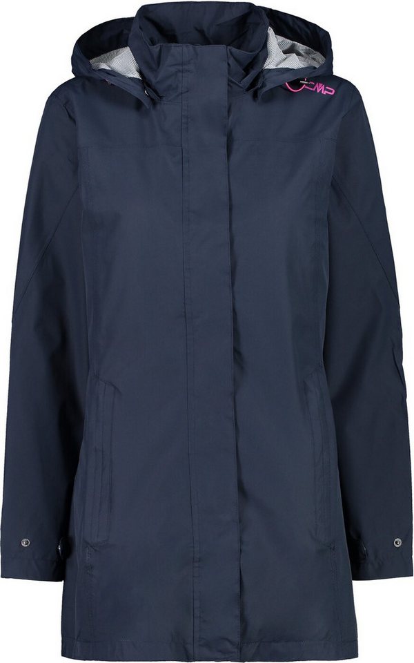 CMP Regenjacke WOMAN JACKET SNAPS HOOD BLACK BLUE von CMP
