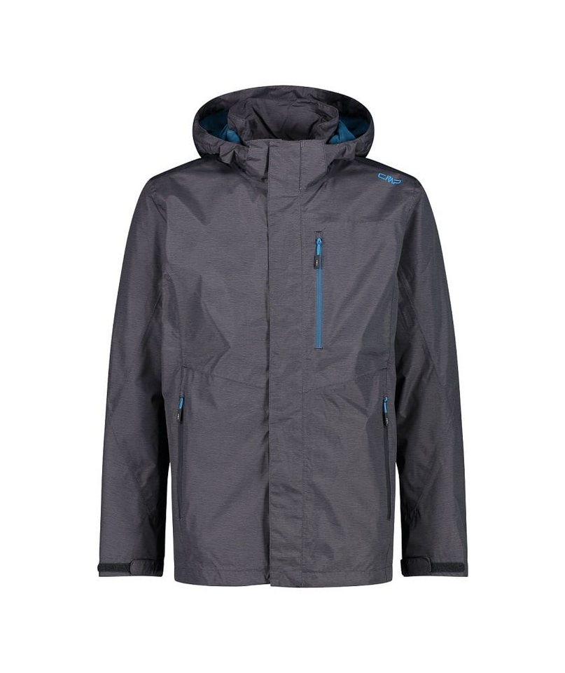 CMP Regenjacke mit abnehmbarer Kapuze 2022 anthrazit Herren von CMP