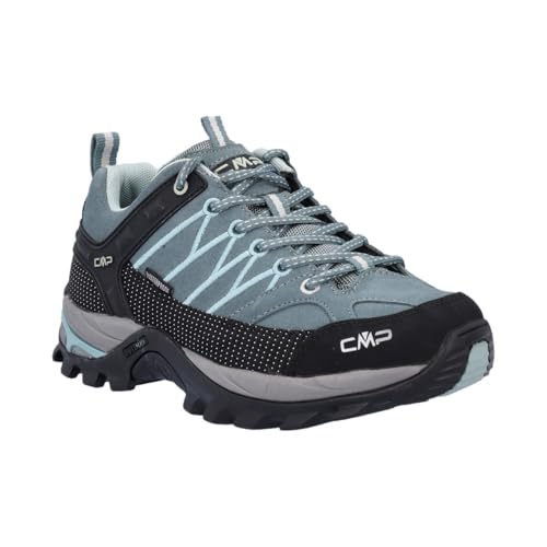 CMP Rigel Damen Wanderschuhe, niedrig, wasserdicht, Wildleder, mit Knöchelstütze, All-Terrain Grip Designed in Italy., Grün (Mineral Green), 39 EU von CMP