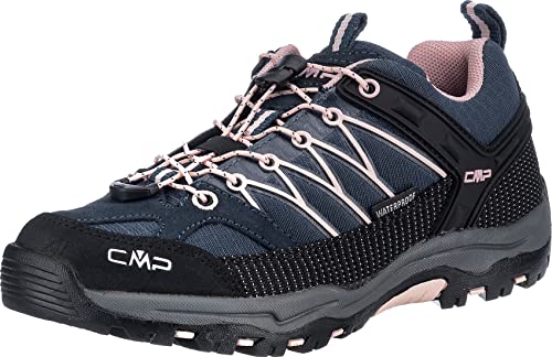 CMP Jungen Rigel Low Trekking Shoe Wp Walking Schuh, Asphalt Rose, 28 EU von CMP