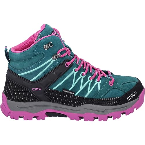 CMP Unisex Kinder Kids Rigel Mid Trekking Shoes Wp Trekking-Schuhe, Lake Pink Fluo, 28 EU von CMP