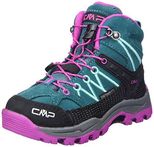 CMP Unisex Kinder Kids Rigel Mid Shoe Wp Trekking Wanderschuhe, Lake Pink Fluo, 34 EU von CMP