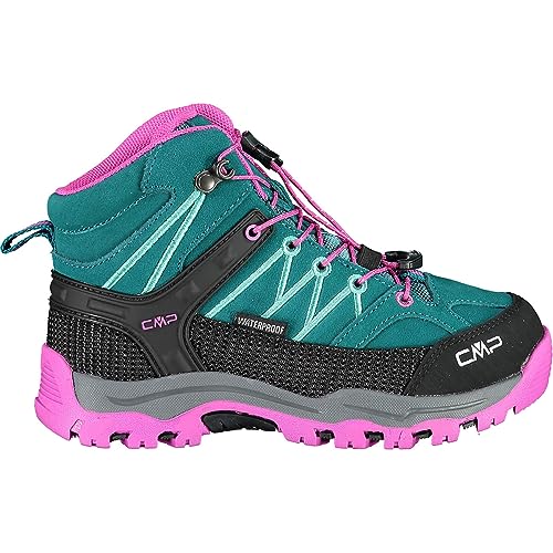 CMP Kinder Rigel Mid Trekking Shoe Wp, Lake-Pink Fluo, 38 von CMP