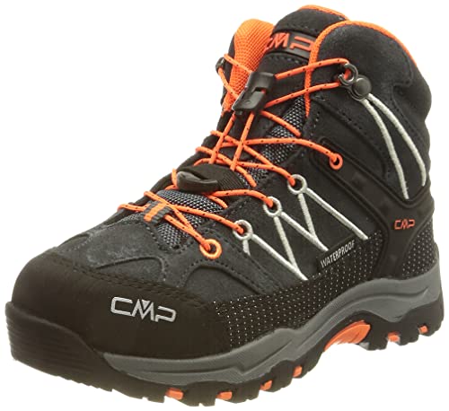 CMP Unisex Kinder Børn Rigel Mid Trekking Shoes Wp Walking Schuh, Antracite Flash Orange, 27 EU von CMP